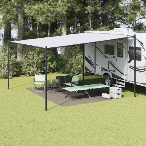 Килим за палатка Светлосиво 400 × 300 cm Полиетилен