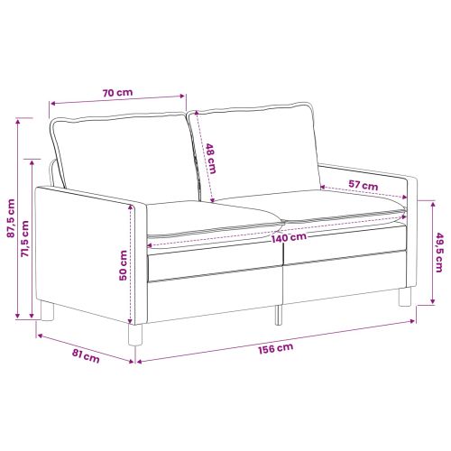 Диван Тъмносиво 156 x 81 x 87,5 см Полиестер