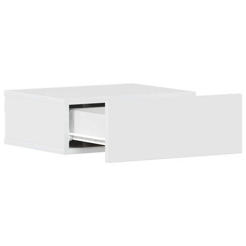 Нощни шкафчета за стена 2 бр силен бял гланц 40x30x15 см