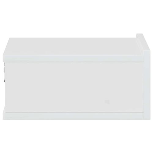 Нощни шкафчета за стена 2 бр силен бял гланц 40x30x15 см