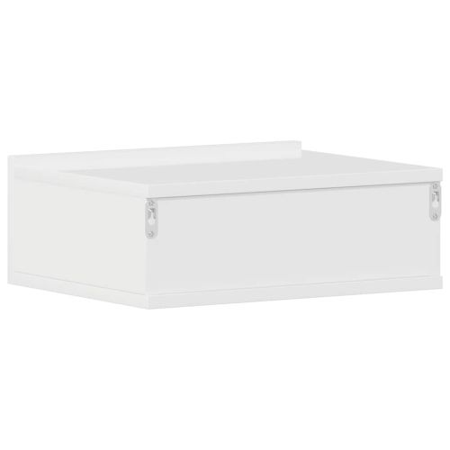 Нощни шкафчета за стена 2 бр силен бял гланц 40x30x15 см