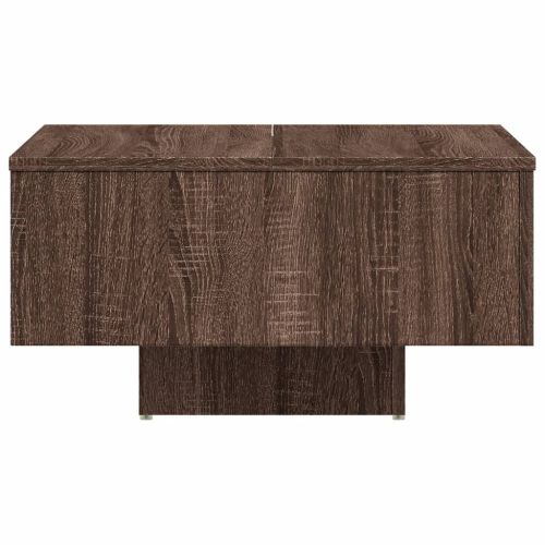 Кафе маса, кафяв дъб, 60x60x31,5 см, инженерно дърво