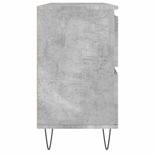 Шкаф за баня, бетонно сив, 80x33x60 см, инженерно дърво