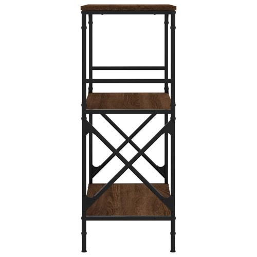Библиотека 3 рафта кафяв дъб 59x35x90,5 см инженерно дърво