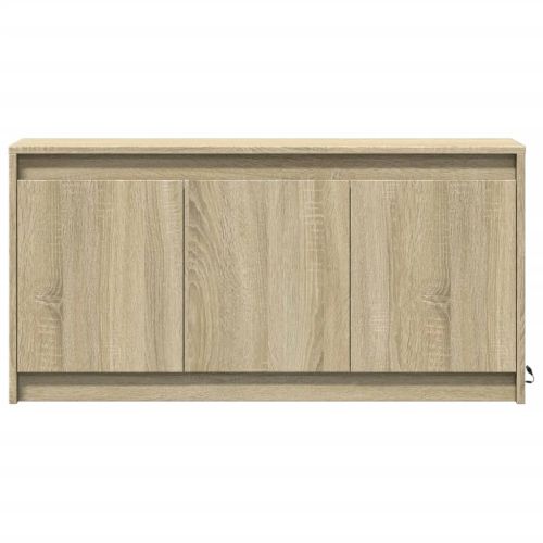 ТВ шкаф с LED, сонома дъб, 100x34x50 см, инженерно дърво