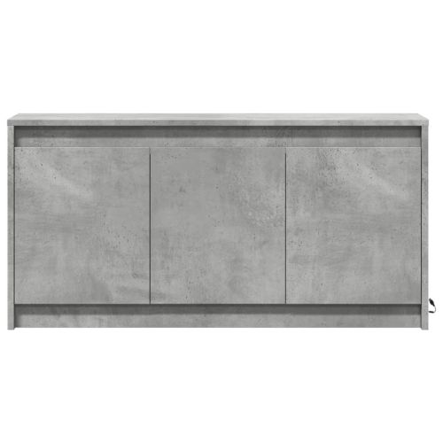 ТВ шкаф с LED, бетонно сив, 100x34x50 см, инженерно дърво