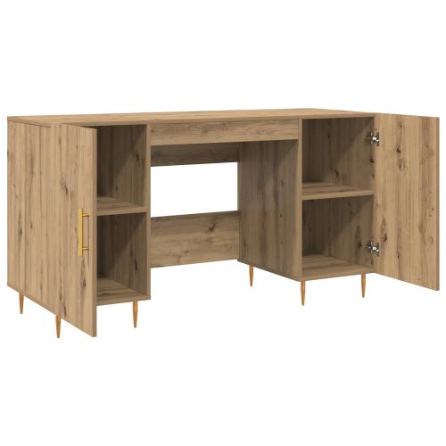 Бюро с рафт дъб артизан 140 x 50 x 75 см Инженерно дърво