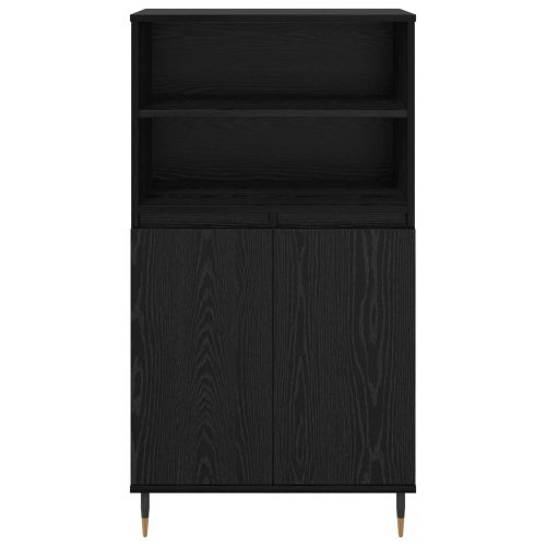 Висок шкаф Черно 60 x 36 x 110 см Инженерно дърво
