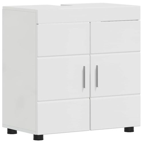 Комплект шкафове за баня TULUM Лъскаво бяло 60 x 34 x 63 см