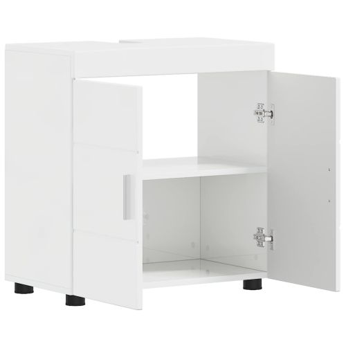 Комплект шкафове за баня TULUM Лъскаво бяло 60 x 34 x 63 см