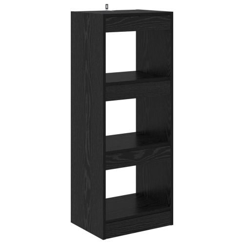 Шкаф за книги Черен дъб 37 x 30 x 103 см Инженерно дърво