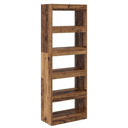 Шкаф за книги Старо дърво 60 x 30 x 166 см Инженерно дърво