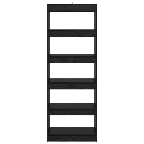 Шкаф за книги Черен дъб 60 x 30 x 166 см Инженерно дърво