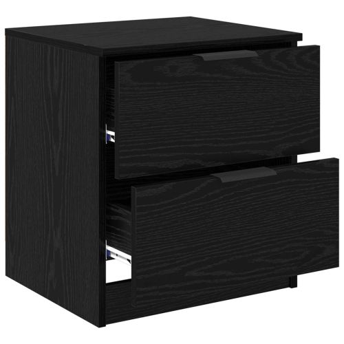Нощен шкаф 2 pcs Черния дъб 45 x 39 x 50 см Инженерно дърво