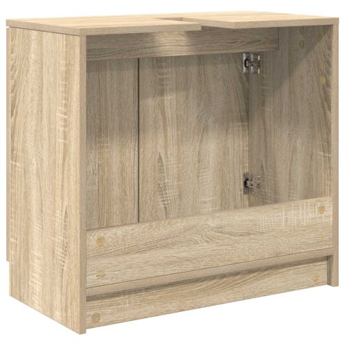Шкаф за баня Сонома дъб 64,5 x 33,5 x 59 см Инженерно дърво