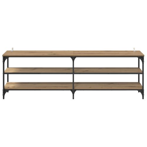 ТВ шкаф Дъб 160 x 30 x 50 см Инженерна дървесина и желязо
