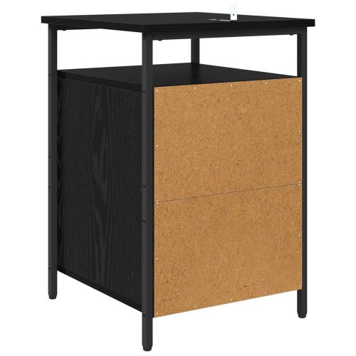 Нощен шкаф 2 pcs Черния дъб 40 x 42 x 60 см Инженерно дърво