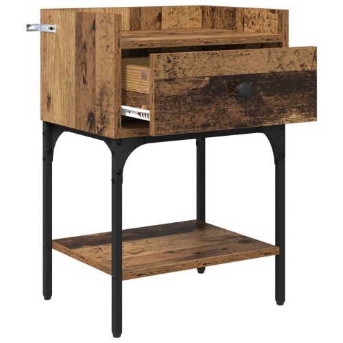Нощно шкафче 2 pcs Старо дърво 40 x 29 x 60 см Инженерно дърво