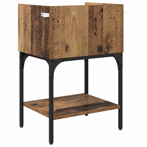 Нощно шкафче 2 pcs Старо дърво 40 x 29 x 60 см Инженерно дърво