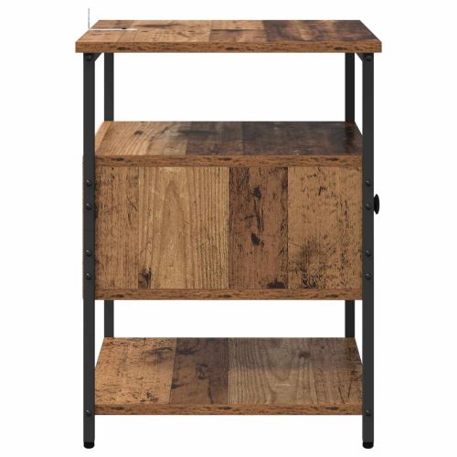 Нощен шкаф 2 pcs Старо дърво 40 x 42 x 56 см Инженерно дърво