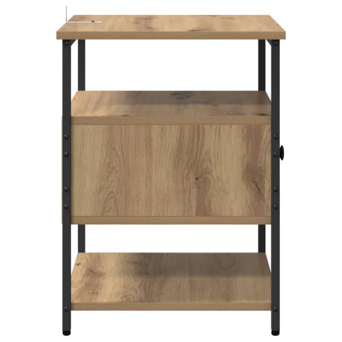Нощен шкаф с чекмедже 2 pcs Дъб 40 x 42 x 56 см Инженерно дърво