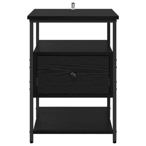 Нощен шкаф 2 pcs Черния дъб 40 x 42 x 56 см Инженерно дърво