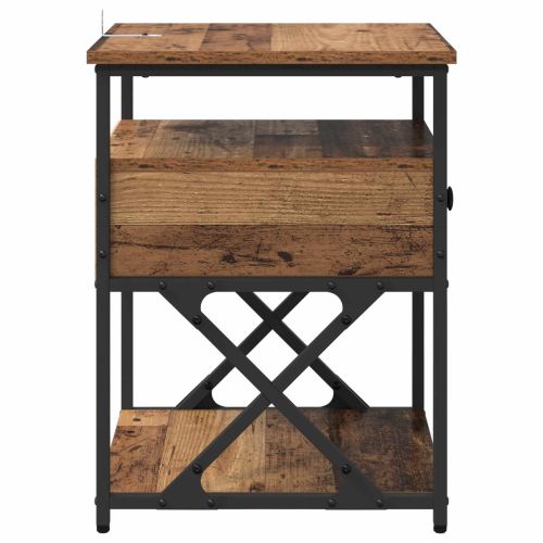 Нощен шкаф 2 pcs Старо дърво 40 x 42 x 55 см Инженерно дърво