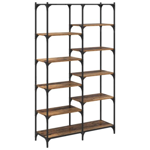 Рафт за книги Старо дърво 100 x 32 x 170 см Инженерно дърво