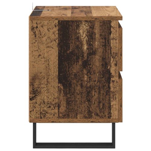 Нощен шкаф 2 pcs Старо дърво 40 x 35 x 50 см Инженерно дърво