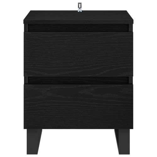 Нощен шкаф 2 pcs Черния дъб 40 x 35 x 50 см Инженерно дърво