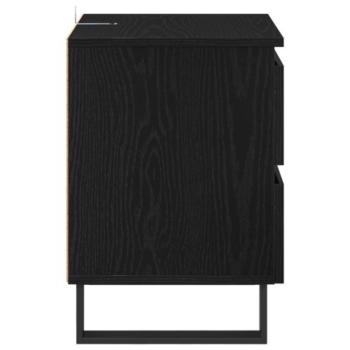 Нощен шкаф 2 pcs Черния дъб 40 x 35 x 50 см Инженерно дърво