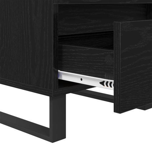 Нощен шкаф 2 pcs Черния дъб 40 x 35 x 50 см Инженерно дърво