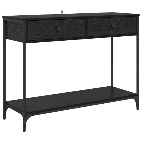 Конзолна маса Черния дъб 100 x 34,5 x 75 см Инженерно дърво