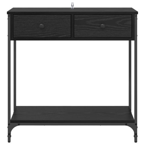 Конзолна маса Черния дъб 75 x 34,5 x 75 см Инженерно дърво