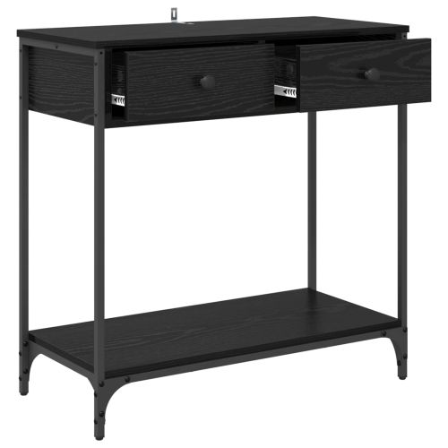 Конзолна маса Черния дъб 75 x 34,5 x 75 см Инженерно дърво