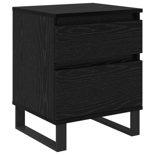Нощен шкаф 2 pcs Черния дъб 40 x 35 x 50 см Инженерно дърво