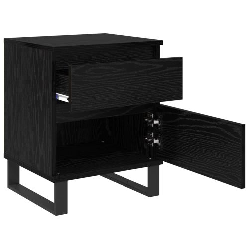 Нощен шкаф 2 pcs Черния дъб 40 x 35 x 50 см Инженерно дърво