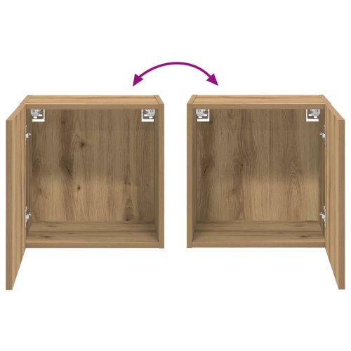 TV стенен шкаф Дъб 40,5x30x40см Инженерно дърво
