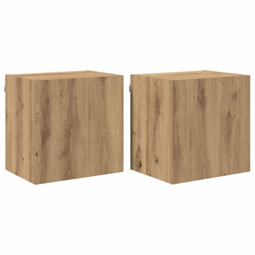 Кабинети за телевизор на стената 2 pcs Дъб 40,5x30x40см
