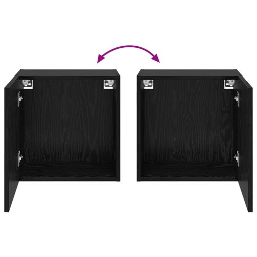 TV стенен шкаф Черния дъб 40,5x30x40см Инженерно дърво