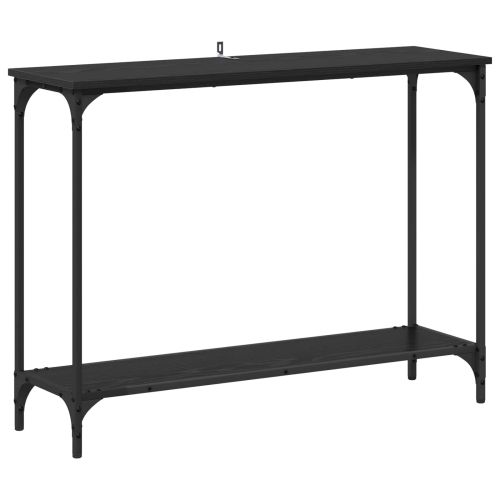 Конзолна маса Черен дъб 101 x 30.5 x 75 см Инженерно дърво
