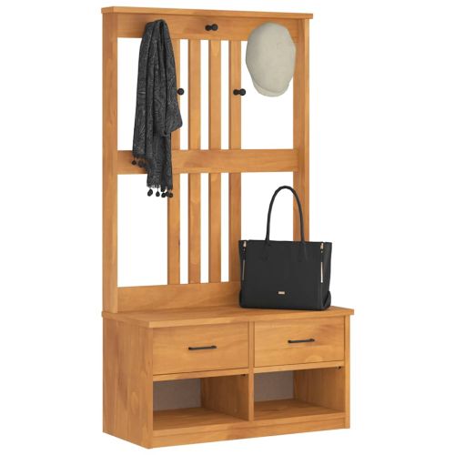 vidaXLL Дърво за антре SANDNES 87x40x159,5 cm масивна дървесина бор
