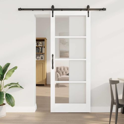 Преплъзваща се врата Бяло 83 х 211 см