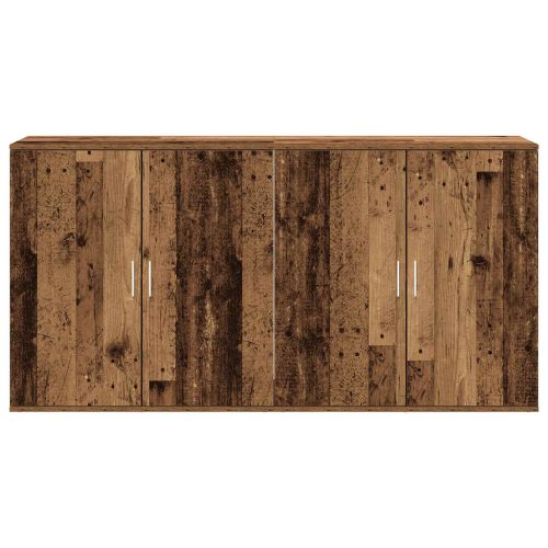 Служебен шкаф 2 pcs Старо дърво 79 x 38 x 80 см Инженерно дърво