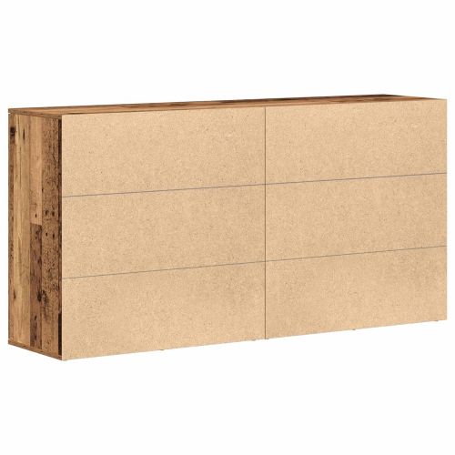 Служебен шкаф 2 pcs Старо дърво 79 x 38 x 80 см Инженерно дърво