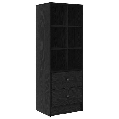 Бюро с чекмедже с рафт със съхранение 2 pcs Черния дъб
