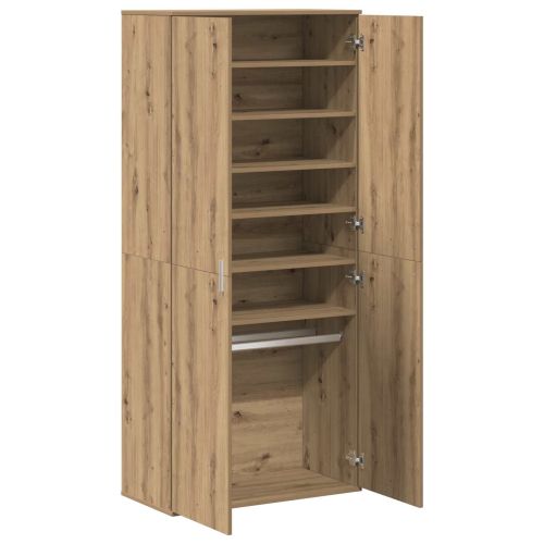 Шкаф с рафт дъб артизан 80 x 39 x 178 см Инженерно дърво