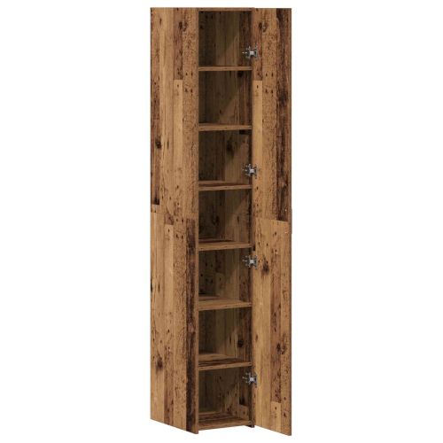 Висок шкаф 2 pcs Старо дърво 30 x 42,5 x 185 см