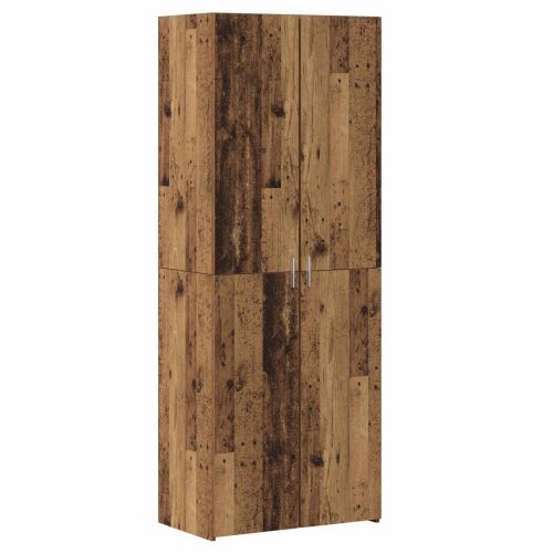 Висок шкаф 2 pcs Старо дърво 70 x 42,5 x 185 см