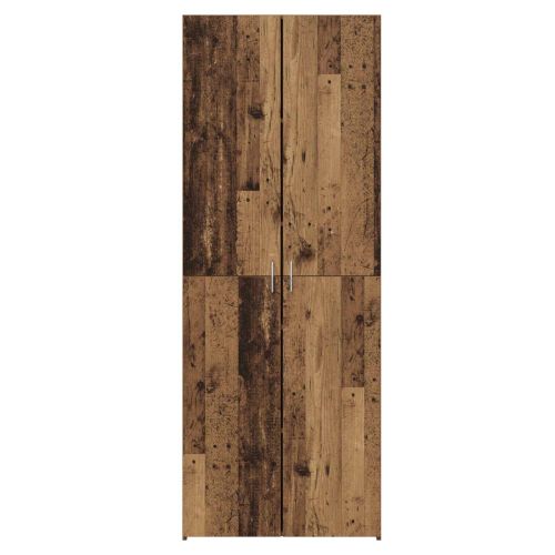 Висок шкаф 2 pcs Старо дърво 70 x 42,5 x 185 см